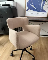 Schreibtischstuhl SANILAC II Bouclé Beige_1050686