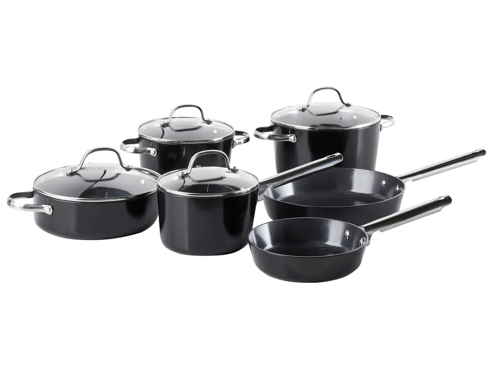 Kochgeschirr-Set 10-teilig ELITE PRO Schwarz