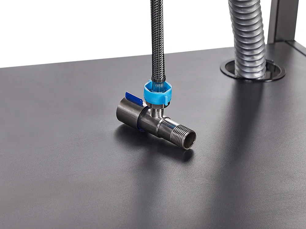 Outdoor-Küche mit Spüle AVETRANA Schwarz Metall_933487