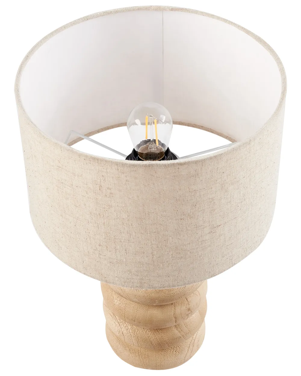 Tischlampe BETWA Mango Holz Hellbraun_985938