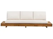 Lounge Set mit Tisch 5-Sitzer MARETTIMO zertifiziertes Akazienholz Cremeweiß_953785