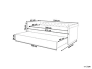 Ausziehbett Stoff LIBOURNE 80 x 200 cm Hellgrau_797320