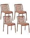 Gartenstuhl 4er Set ARICCIA Hellrot