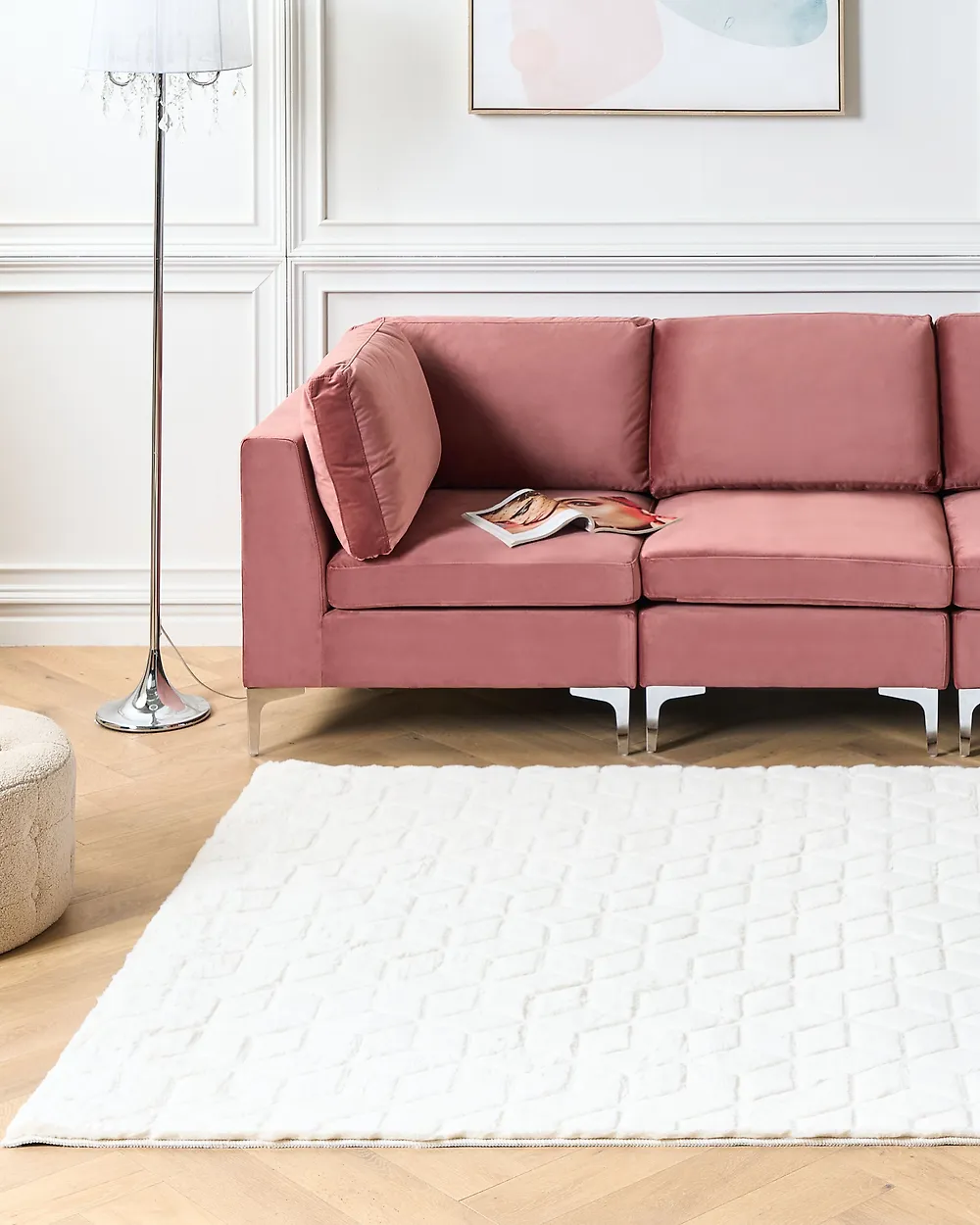 Faux Fur Rug THATTA White 160 x 230 cm_1186392