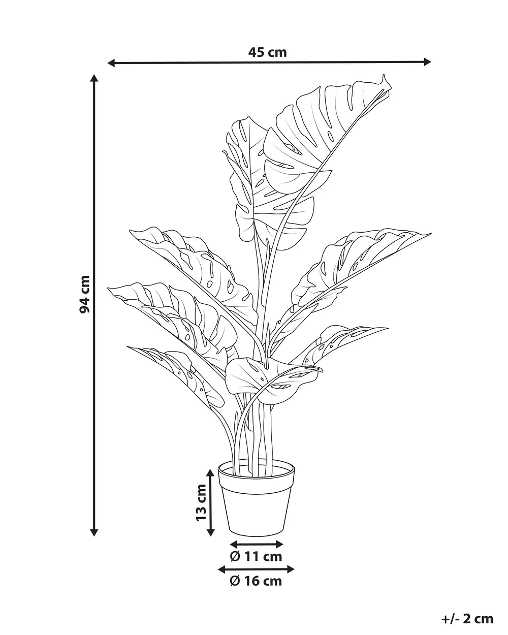 Artificial Plant MONSTERA PLANT 94 cm Green_947472