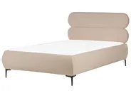 Bett mit Lattenrost Bouclé LESSAY 120 x 200 cm Taupe_1125031