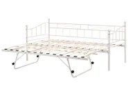 Tagesbett Metall LOUANNEC 90 x 200 cm ausziehbar Beige_1118317