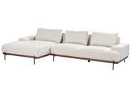 Ecksofa 4-Sitzer MARIFERD Stoff Hellbeige rechtsseitig_903188