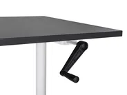Schreibtisch manuell höhenverstellbar DESTINAS 160 cm 72 cm Schwarz / Weiß_899103