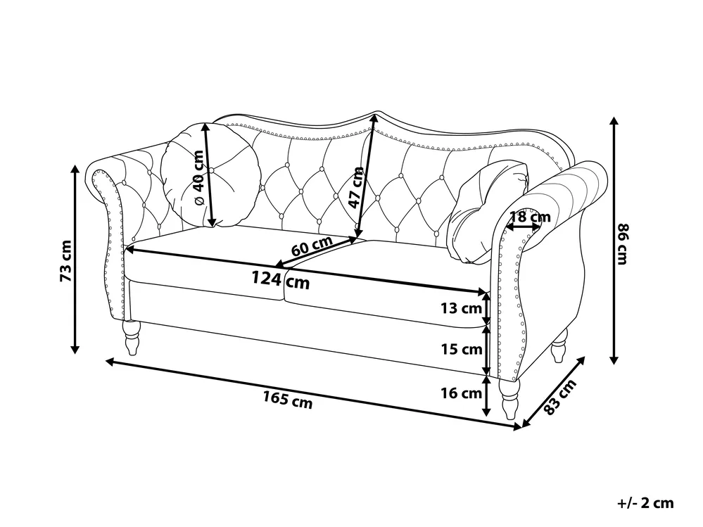 Sofa 2-Sitzer SKIEN II Samtstoff Marineblau_1161563