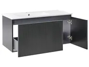 Wall Mounted Vanity Unit with Basin TIETE Black_1006081