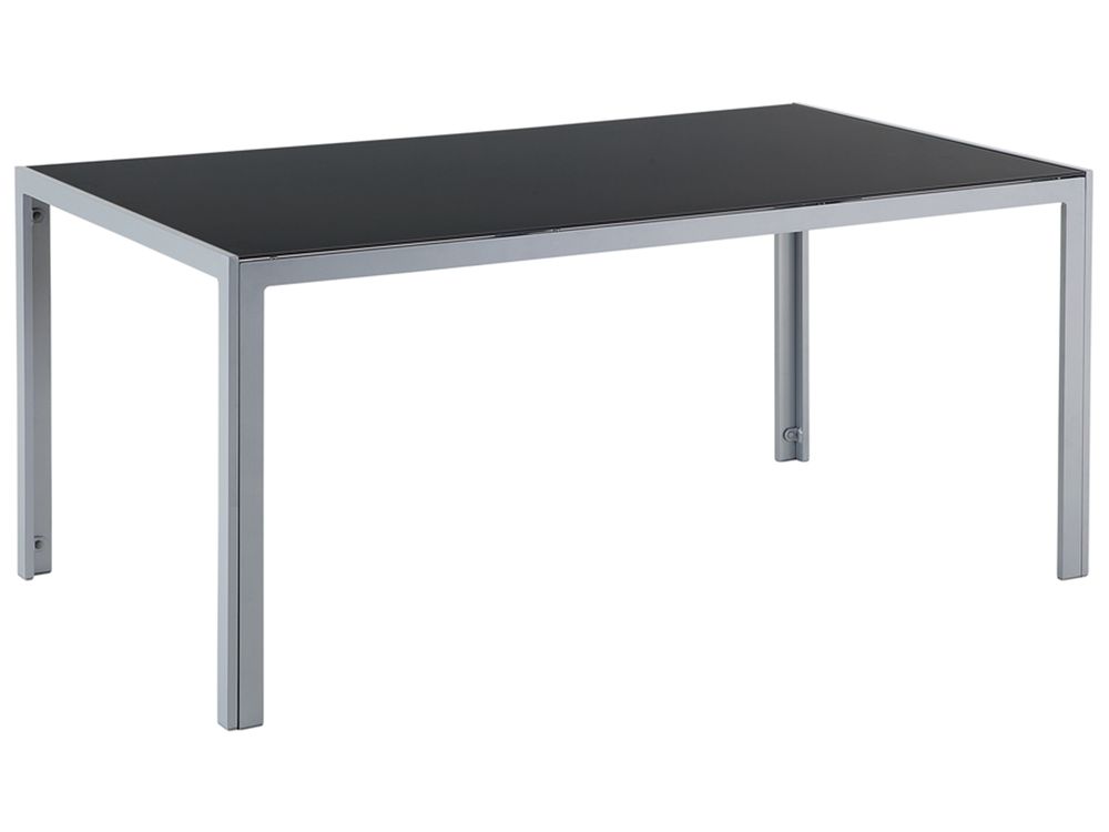 Garden Dining Table CATANIA 160 cm 91 cm Glass Black