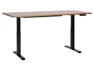 Schreibtisch elektrisch höhenverstellbar DESTINES 160 cm 72 cm Braun / Schwarz_899490