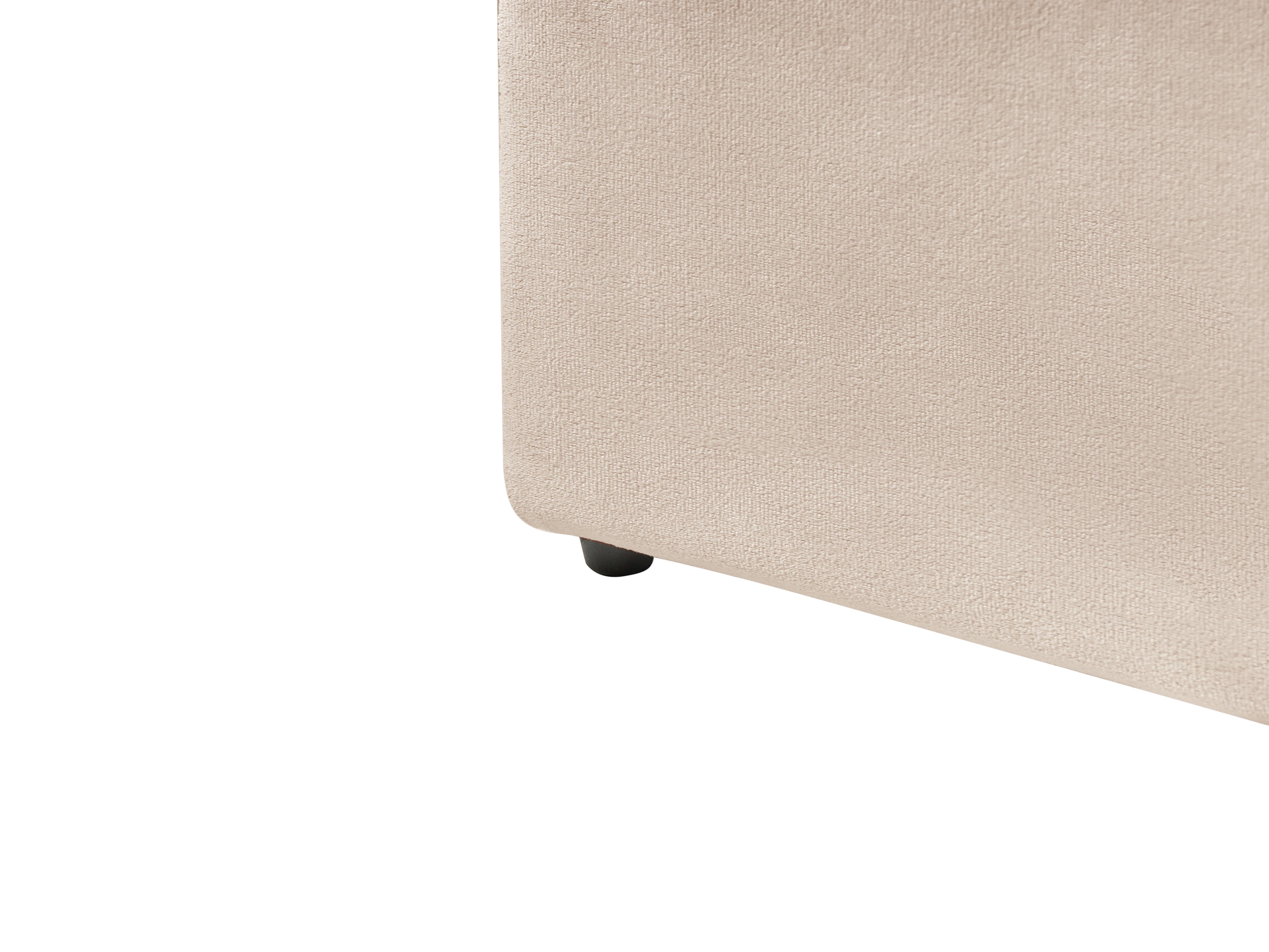 Lit ottoman DREUX Velours Taupe 140 x 200 cm_1012300