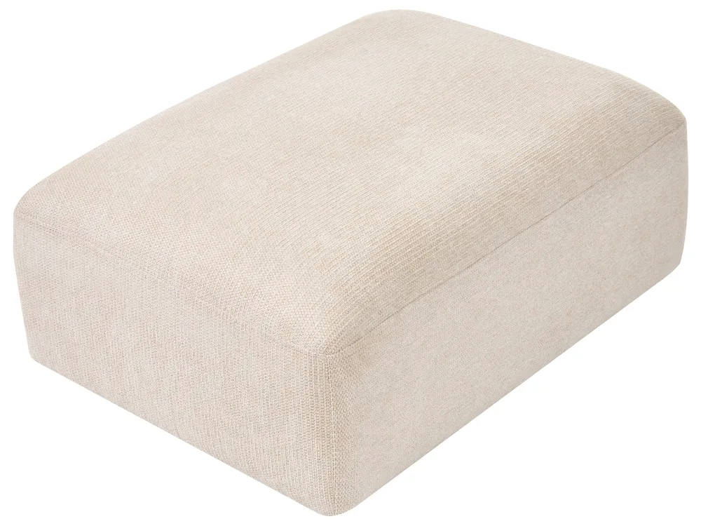 Modular Corner Sofa 3 Seater HEDE with Ottoman Fabric Light Beige Right Hand_1092187