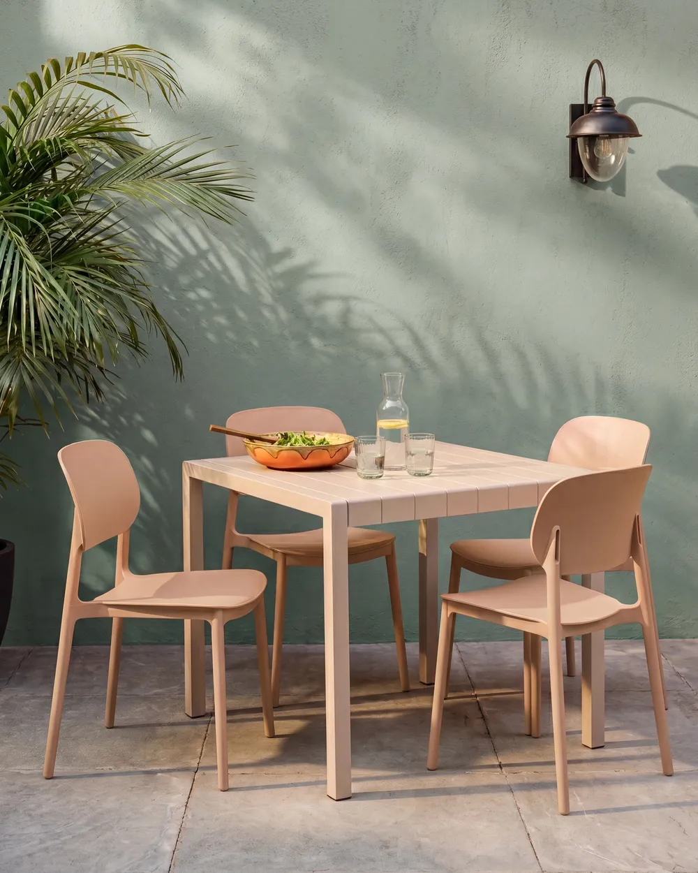 Set of 4 Garden Chairs TUPIZA Beige_1081979