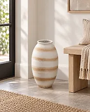 Flower Vase ZERVATA 42 cm Off-White_1174421