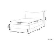 Bett mit Lattenrost Samtstoff CHALEIX 140 x 200 cm Taupe_844567