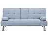 Schlafsofa 3-Sitzer ROXEN Stoff Hellgrau