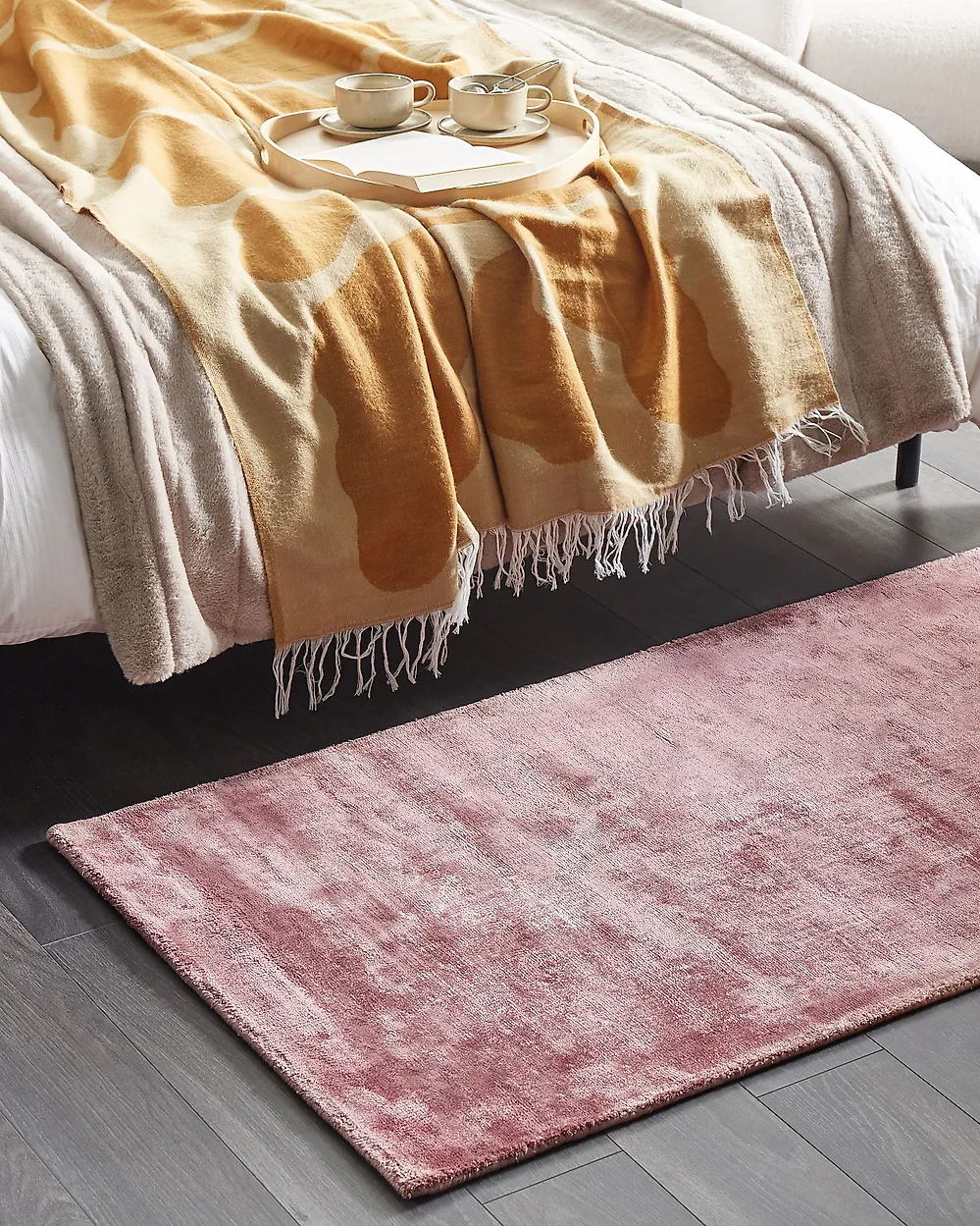 Rug GESI Pink 80 x 150 cm Viscose