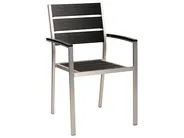 Gartenmöbel Set 6-Sitzer VERNIO Schwarz / Silber_862868