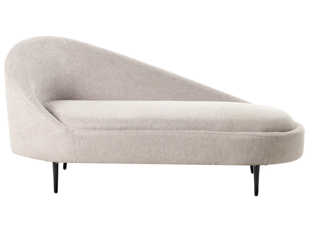 Linksseitige Chaiselongue VALREAS Stoff Taupe