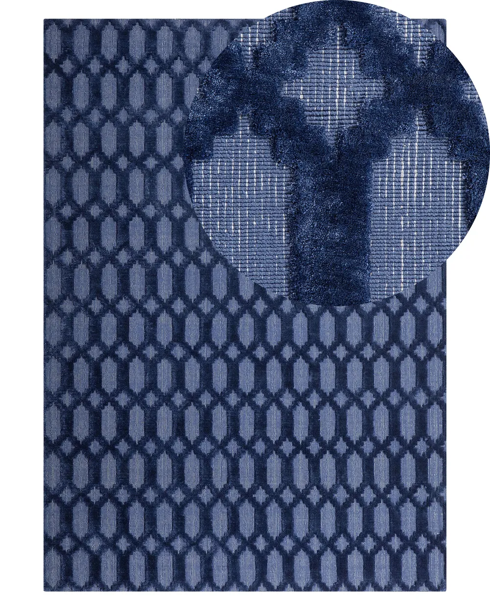 Teppich CIZRE Marineblau 140 x 200 cm Viskose