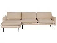 Ecksofa VINTERBRO Samtstoff Beige rechtsseitig_1183791