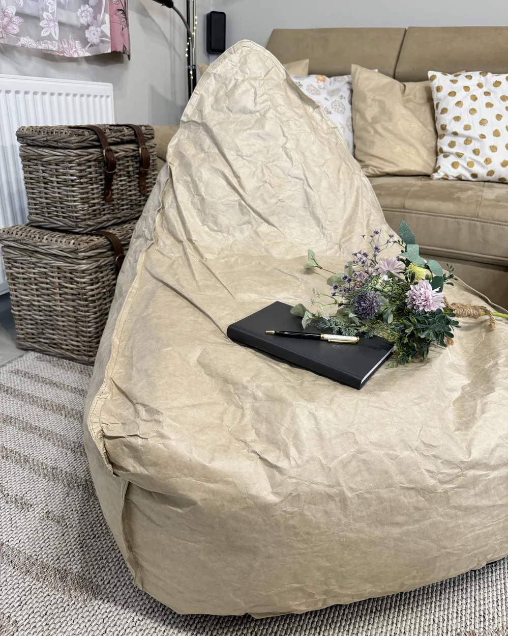 Sitzsack 200 L DROP 63 cm 75 cm Hellbeige_913571