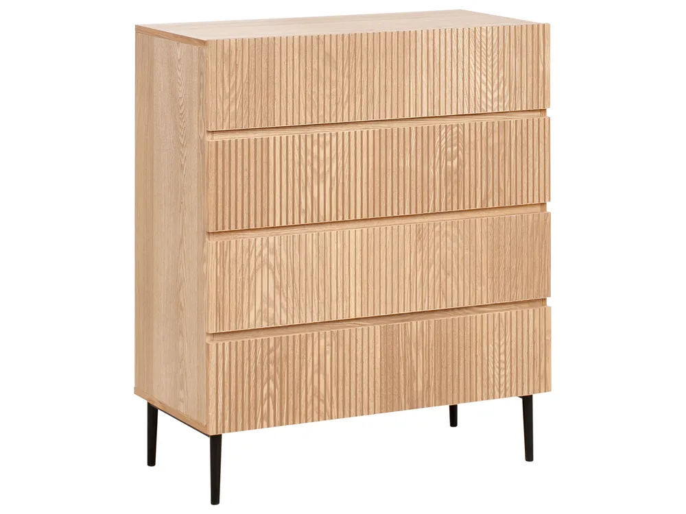Kommode mit 4 Schubladen BLYTHE Naturfarbene Esche