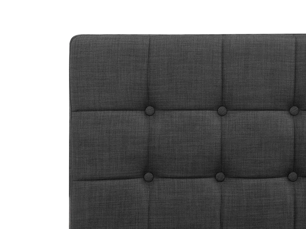 Lit réglable Tissu DUKE 160 x 200 cm Gris foncé_797999