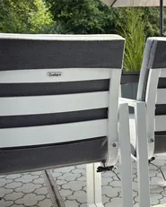 Gartenmöbel Set 8-Sitzer PANCOLE inkl. Kissen Metall Grau_1030992