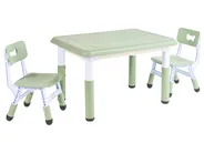 Kids Table with Chairs BONDO Green_1124386