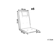Sitzauflagen 6er Set JAVA/AMANTEA 50 x 70 cm Cremeweiß_801268