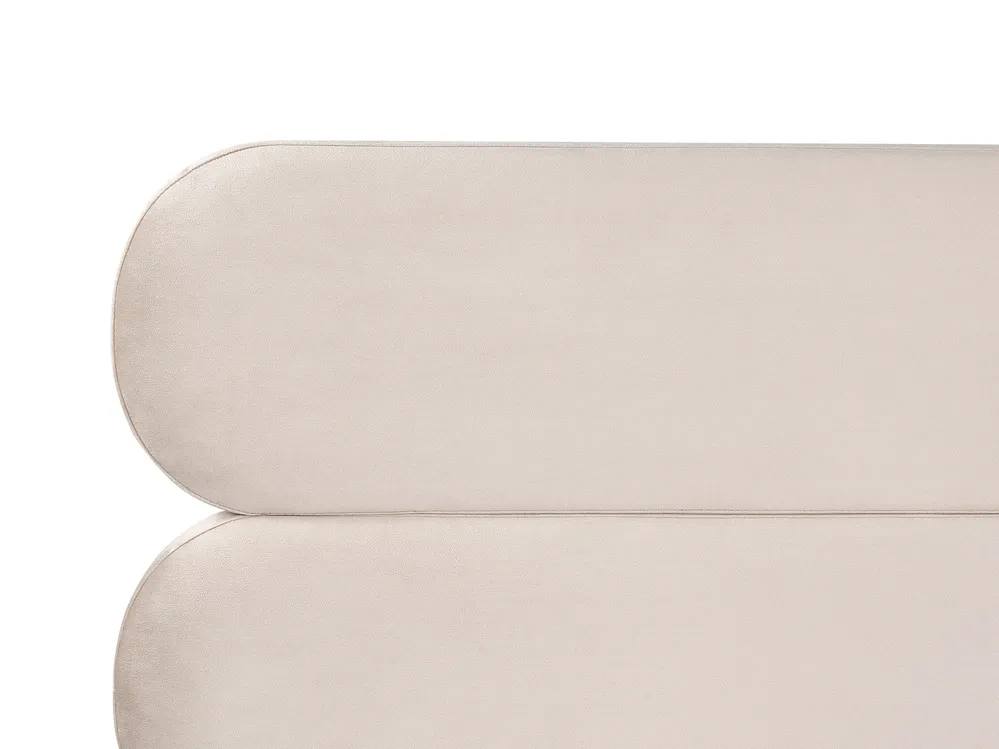 Bett mit Lattenrost Samtstoff LESSAY 180 x 200 cm Hellbeige_982211