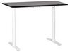 Schreibtisch elektrisch höhenverstellbar DESTINAS 120 cm 72 cm Schwarz / Weiß