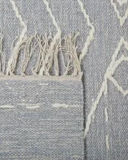Rug KHENIFRA Light Grey 80 x 150 cm Cotton_831119