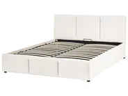 Ottoman Bed BOUSSE Fabric Off-White 140 x 200 cm (EU Double)_1074737