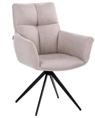 Esszimmerstuhl drehbar CORBIE Stoff Beige_1101752