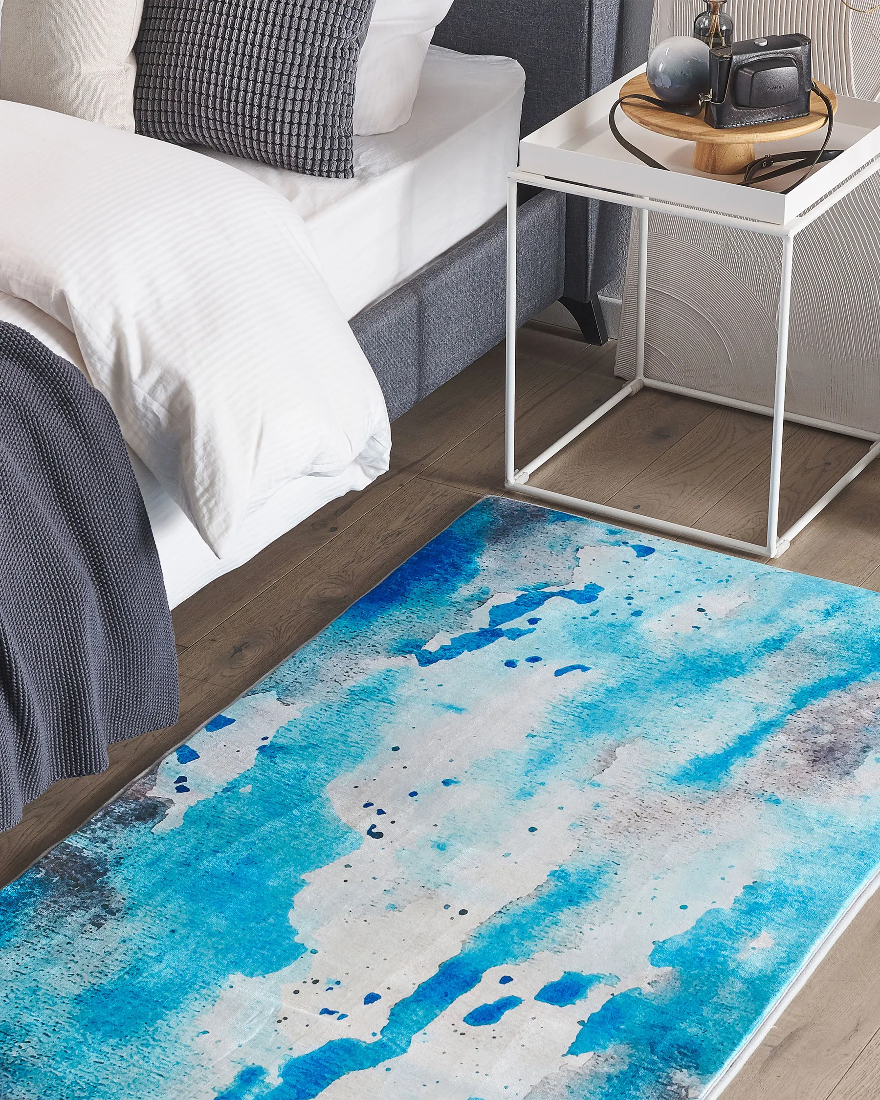 Rug BOZAT Blue 80 x 150 cm_755272