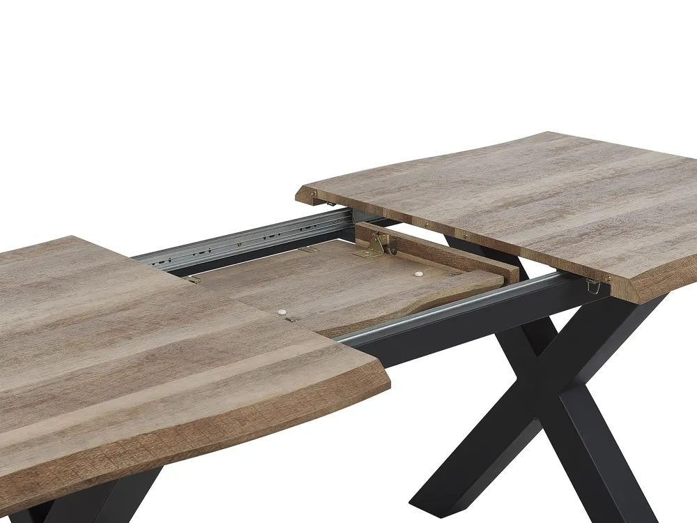 Ausziehbarer Esstisch BRONSON Dunkelbraun 140/180 cm 90 cm_790963