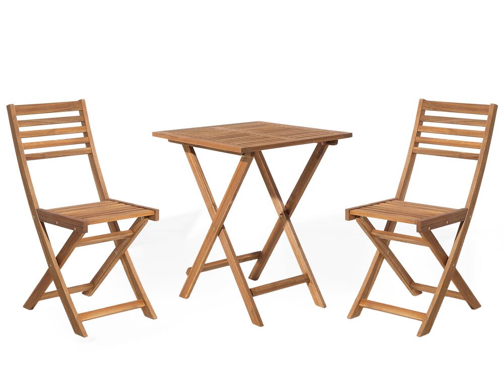Bistro set Sklopivi FIJI Drvo akacije Svijetlosmeđa