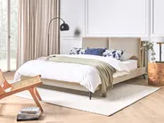 Bed Corduroy MELLE 160 x 200 cm (EU King Size) Taupe_882228