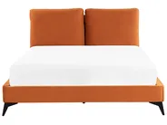 Postelja Žamet MELLE 140 x 200 cm Oranžna_829876