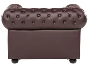 Living Room Set 4 Seater CHESTERFIELD Leather Brown_769472
