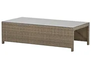 Lounge Set mit Tisch 5-Sitzer BELLUNO Polyrattan Braun_777239