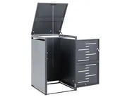 Mülltonnenbox 240 L PERISSA Metall Dunkelgrau_1073470