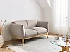 Sofa 2-Sitzer LJUNG Stoff Hellbraun