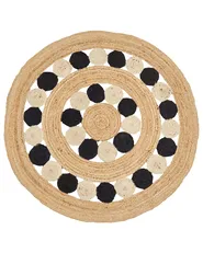 Rug HOVIT Black ø 140 cm Jute_870083