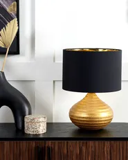 Table Lamp KUBAN Ceramic Gold_847048